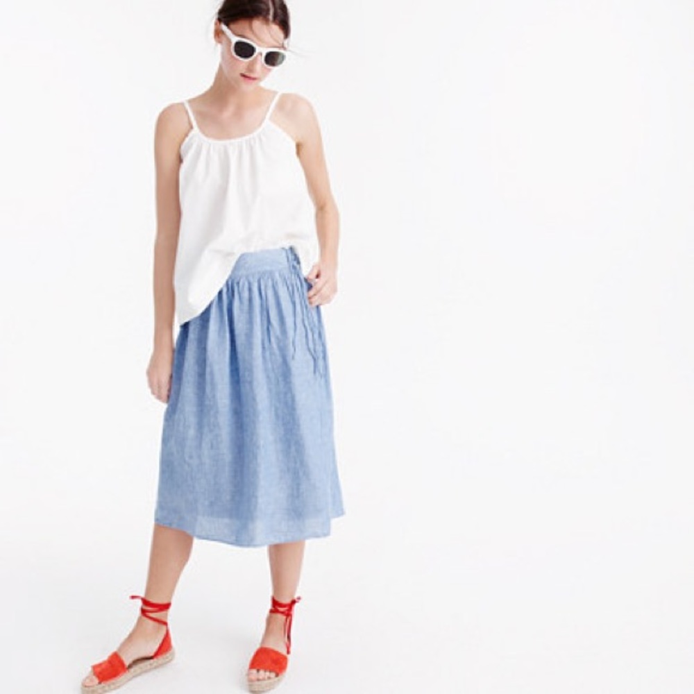 BLUE SKIRT J CREW SUMMER STYLE SIZE 2🦋
